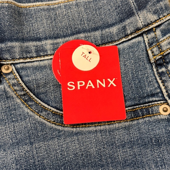 NWT - Spanx Front Seam Pull-On Stretchy Wide Leg Jeans in Small Tall - Picture 10 of 10